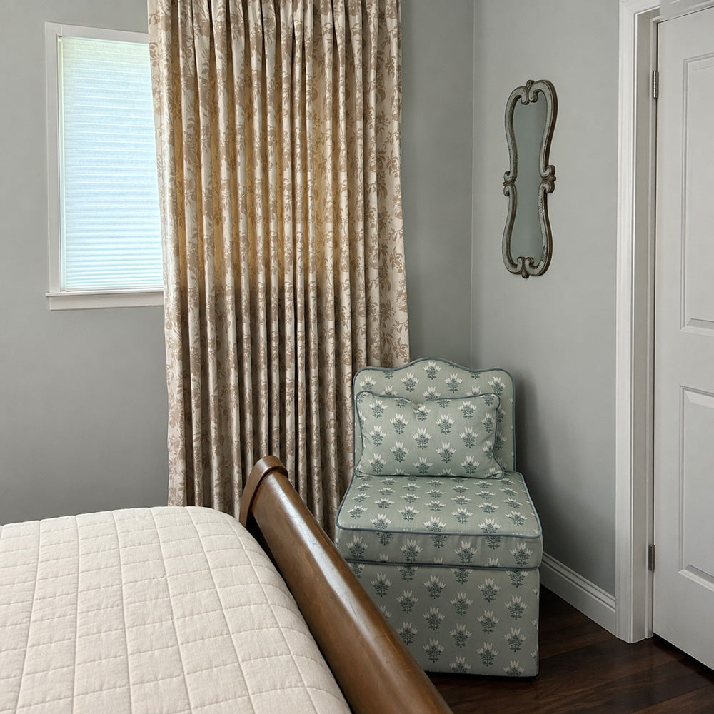 Aurora Retro Rose Blooming Jacquard Custom Curtains
