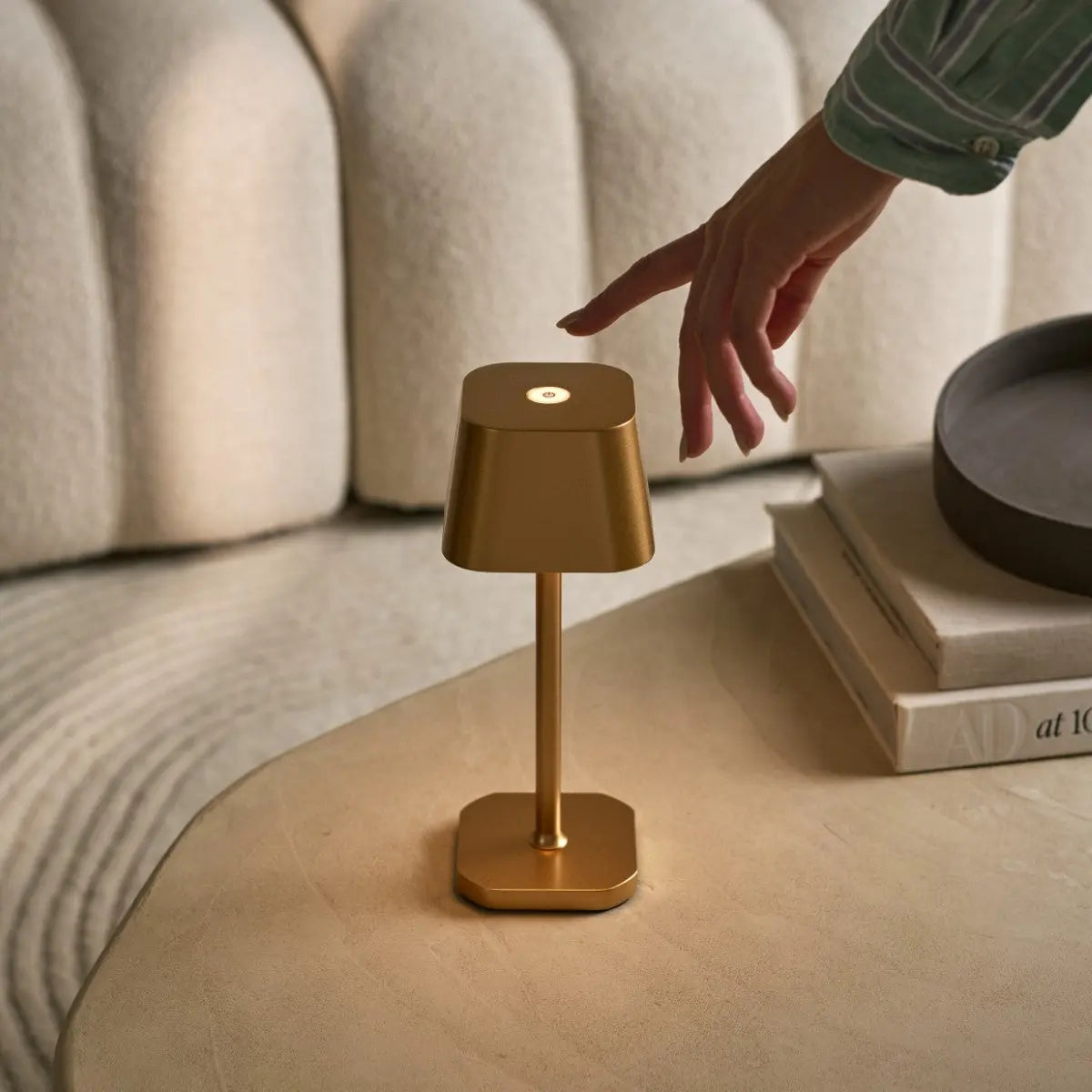 Ava Gold Rechargeable Table Lamp | Cordless, Dimmable & Stylish-4