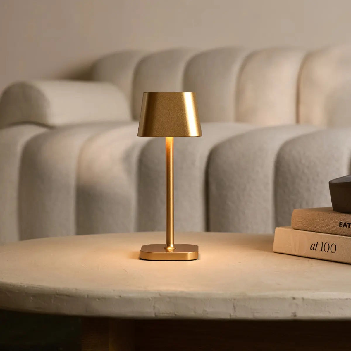 Ava Gold Rechargeable Table Lamp | Cordless, Dimmable & Stylish-2