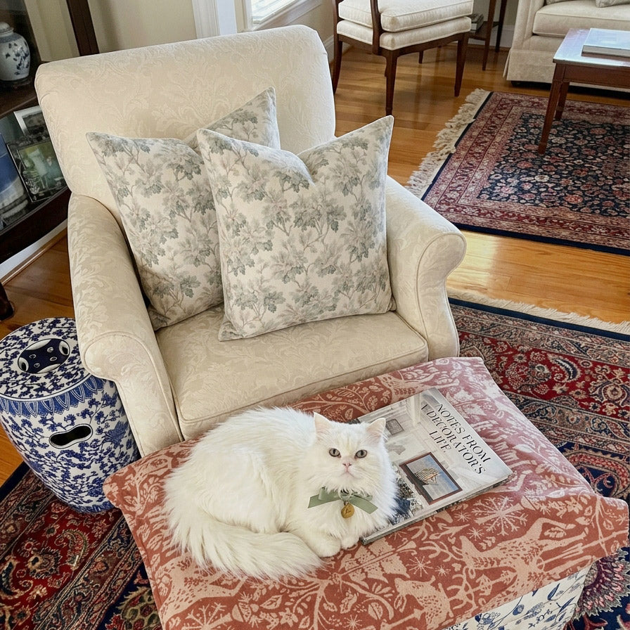 Aveline Vintage Floral Print Pillow Cover