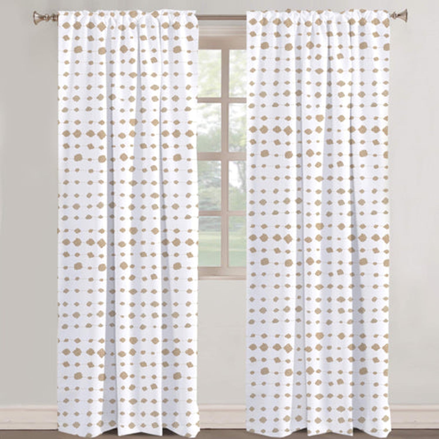 Aveline - Set of 2 Panels Crewel Embroidered Curtains | Linen Cotton Mix | Fully Embroidered | Lined-1