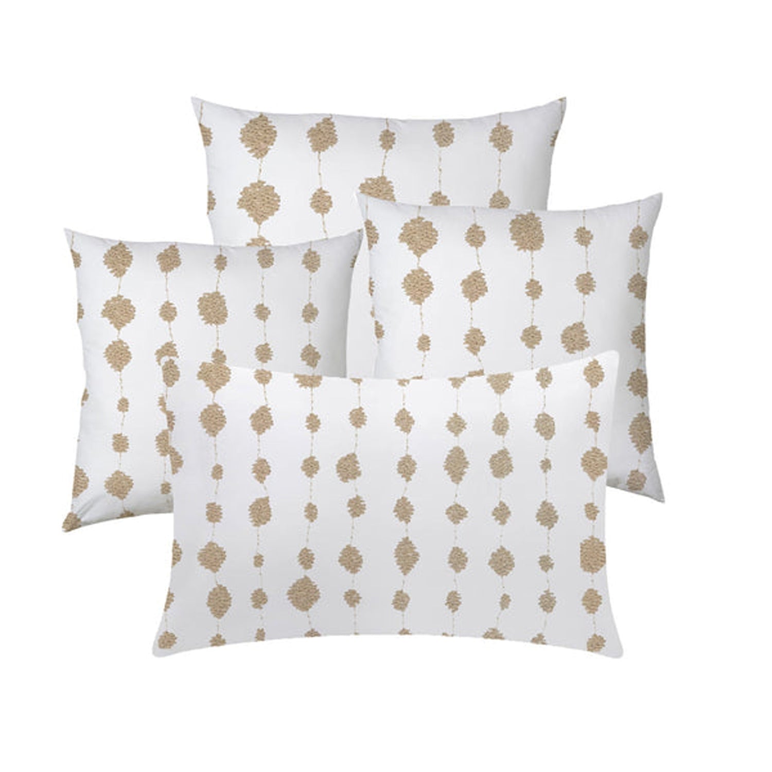 Aveline  - Set of 4 Pieces | Cotton Linen Fabric | Crewel Embroidered | Pillow/Cushion Cover Set | With or Without Insert-3