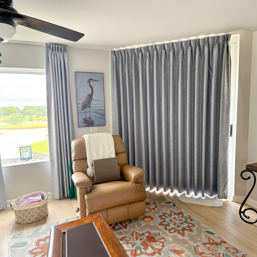 Ayo Wood Grain Textured 100% Blackout Curtains