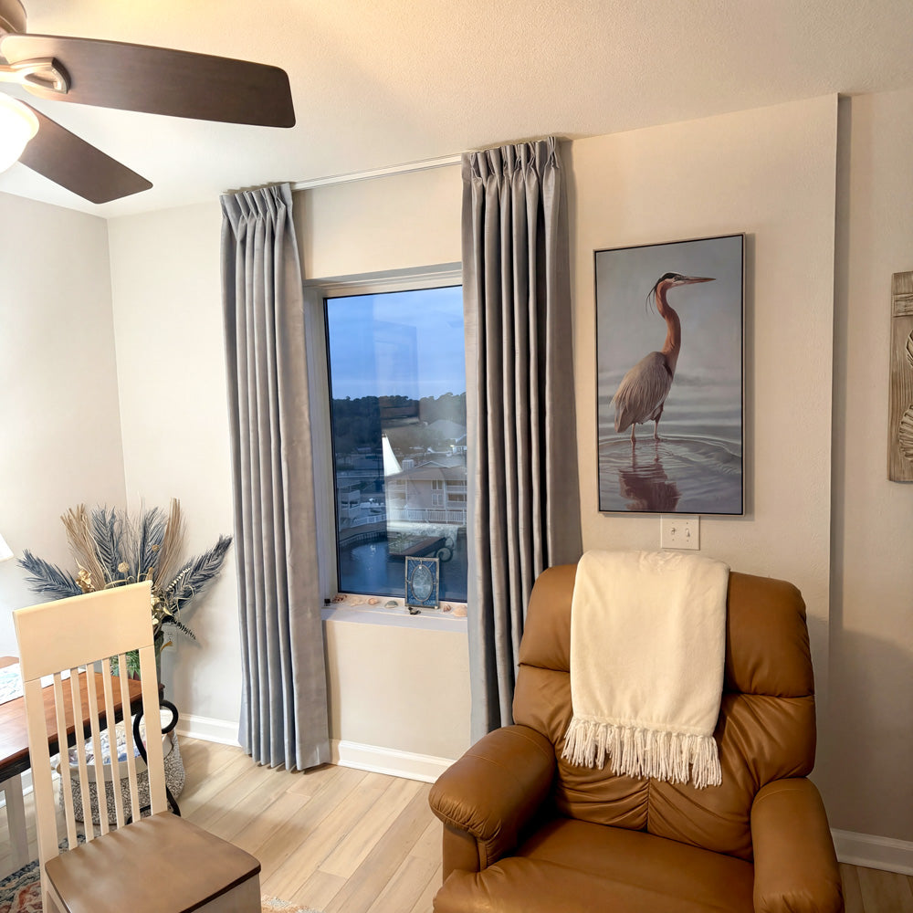 Ayo Wood Grain Textured 100% Blackout Curtains