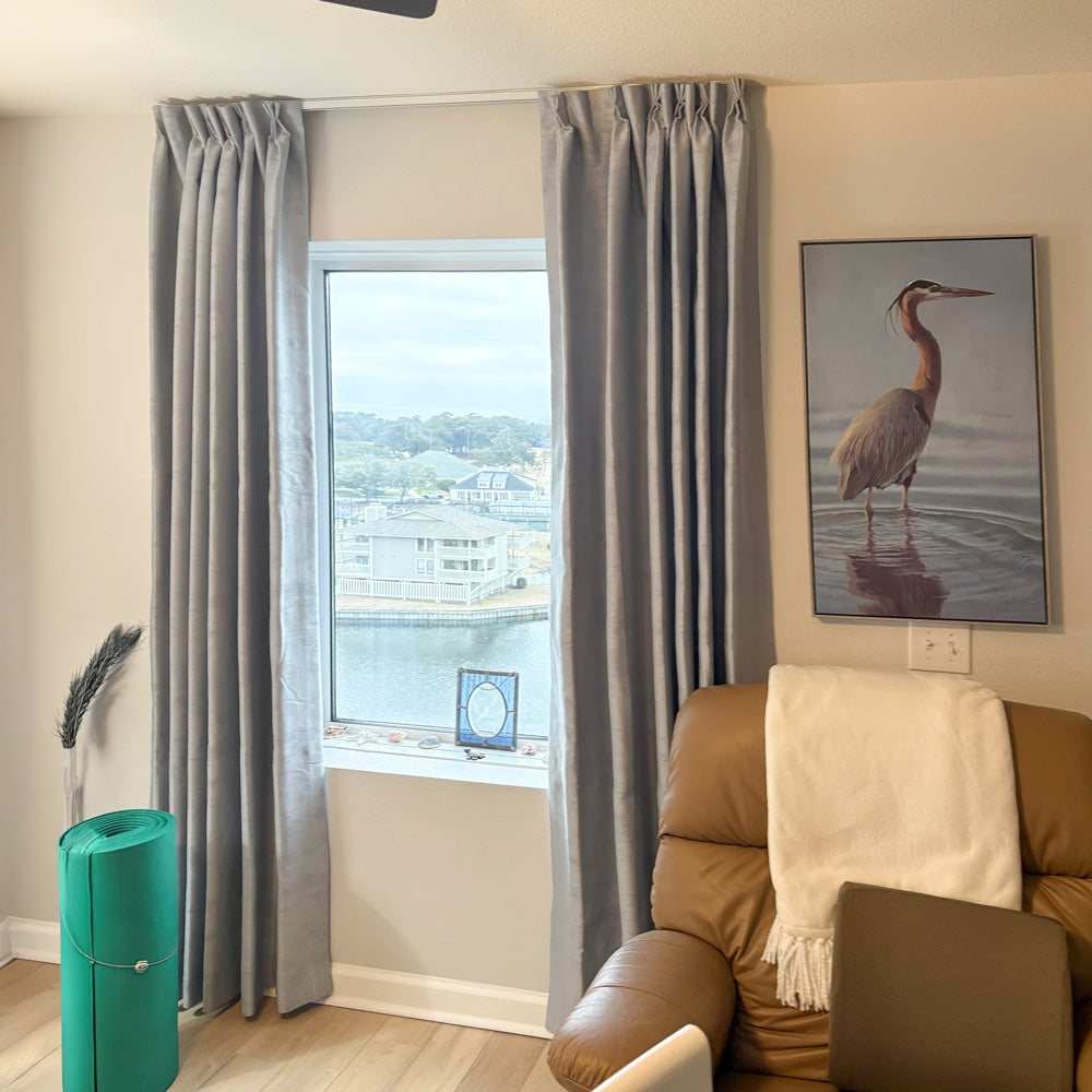 Ayo Wood Grain Textured 100% Blackout Curtains