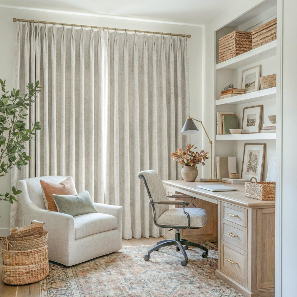Ayo Wood Grain Textured 100% Blackout Curtains