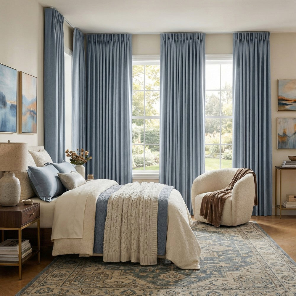 Ayo Wood Grain Textured 100% Blackout Curtains