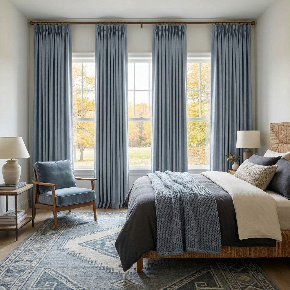 Ayo Wood Grain Textured 100% Blackout Curtains