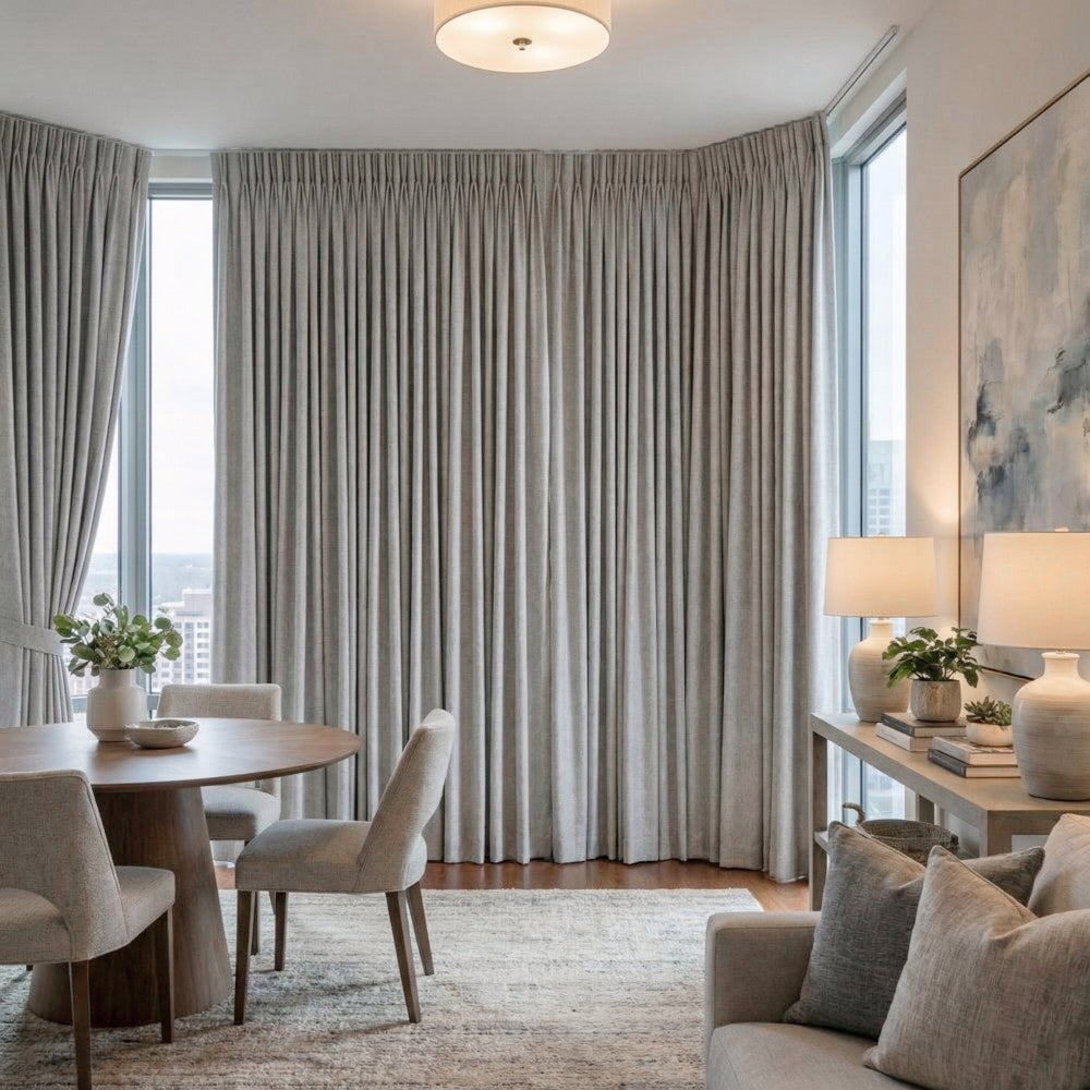 Ayo Wood Grain Textured 100% Blackout Curtains