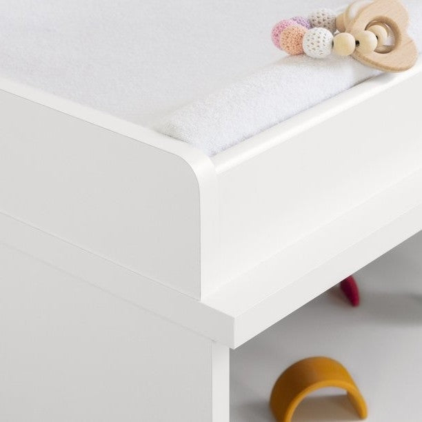 Modern Nursery 2 Drawer Storage Baby Changing Table in White-2