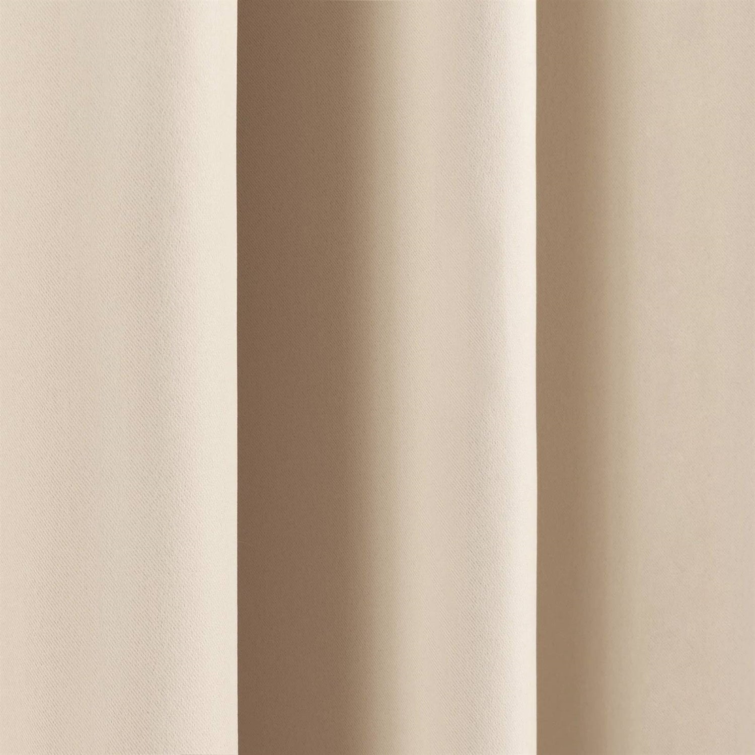 52 x 54 inch Solid Beige Cream Thermal Blackout Curtain Panels - Set of 2-4