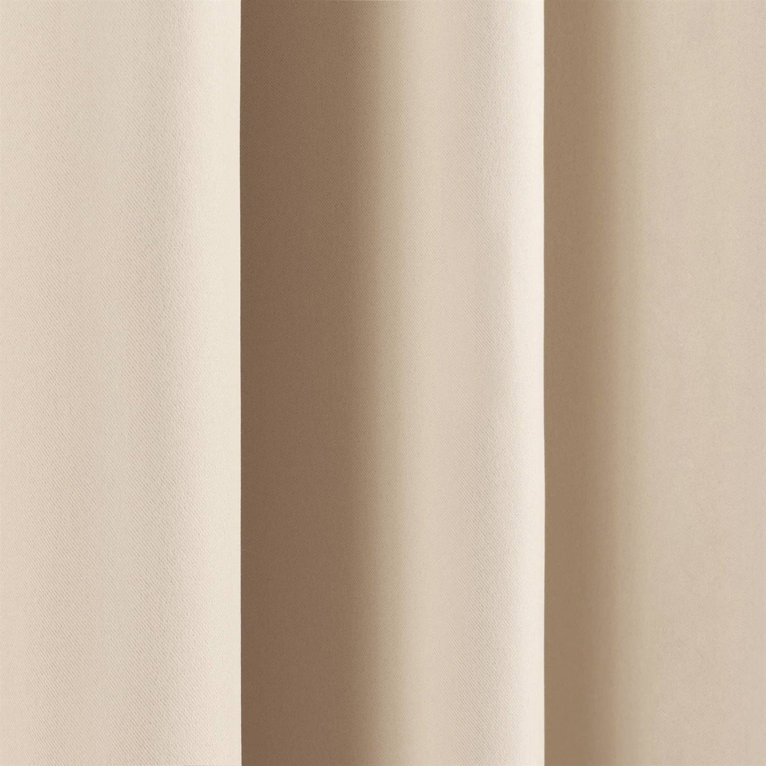 52 x 54 inch Solid Beige Cream Thermal Blackout Curtain Panels - Set of 2