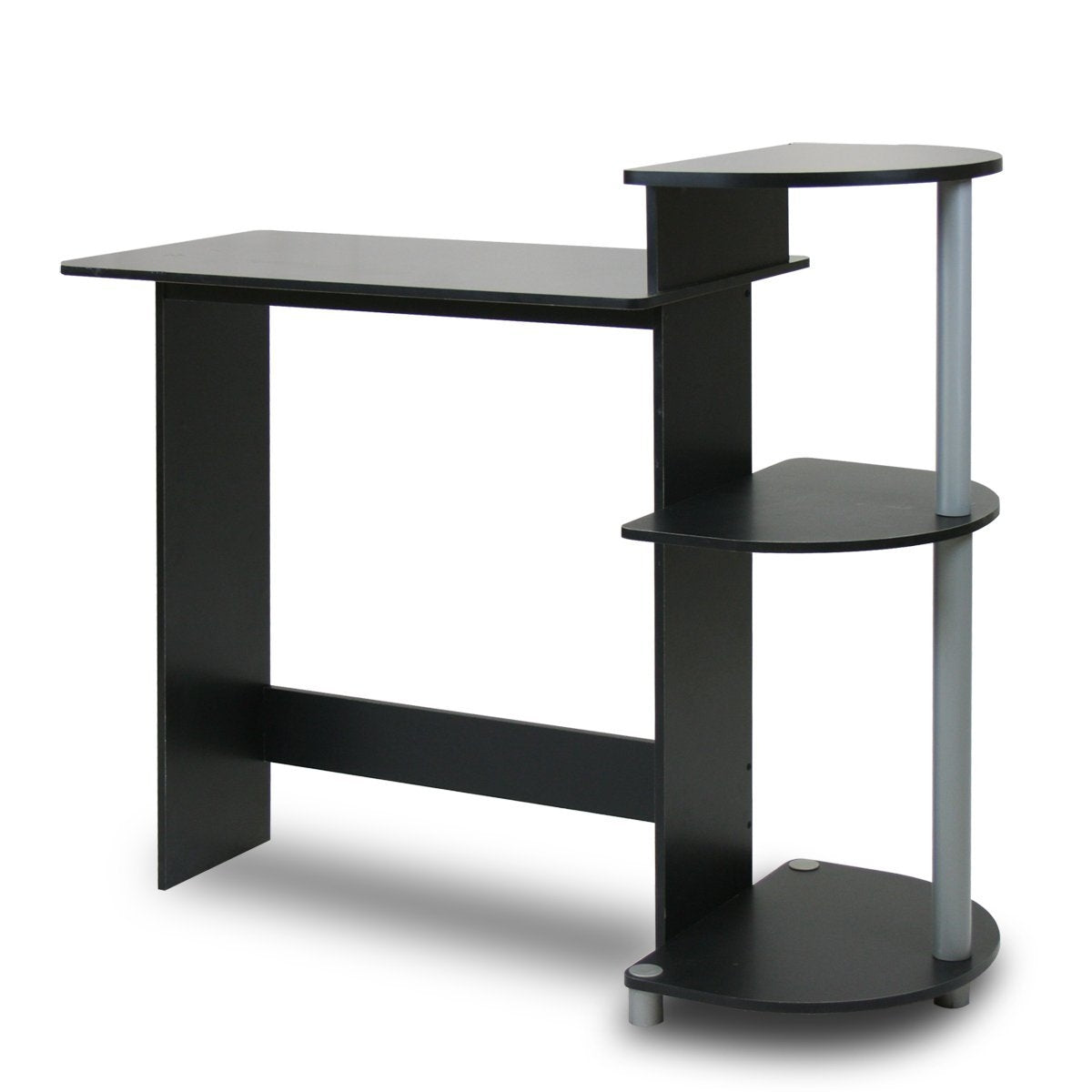 Contemporary Computer Desk in Black and Grey Finish-0