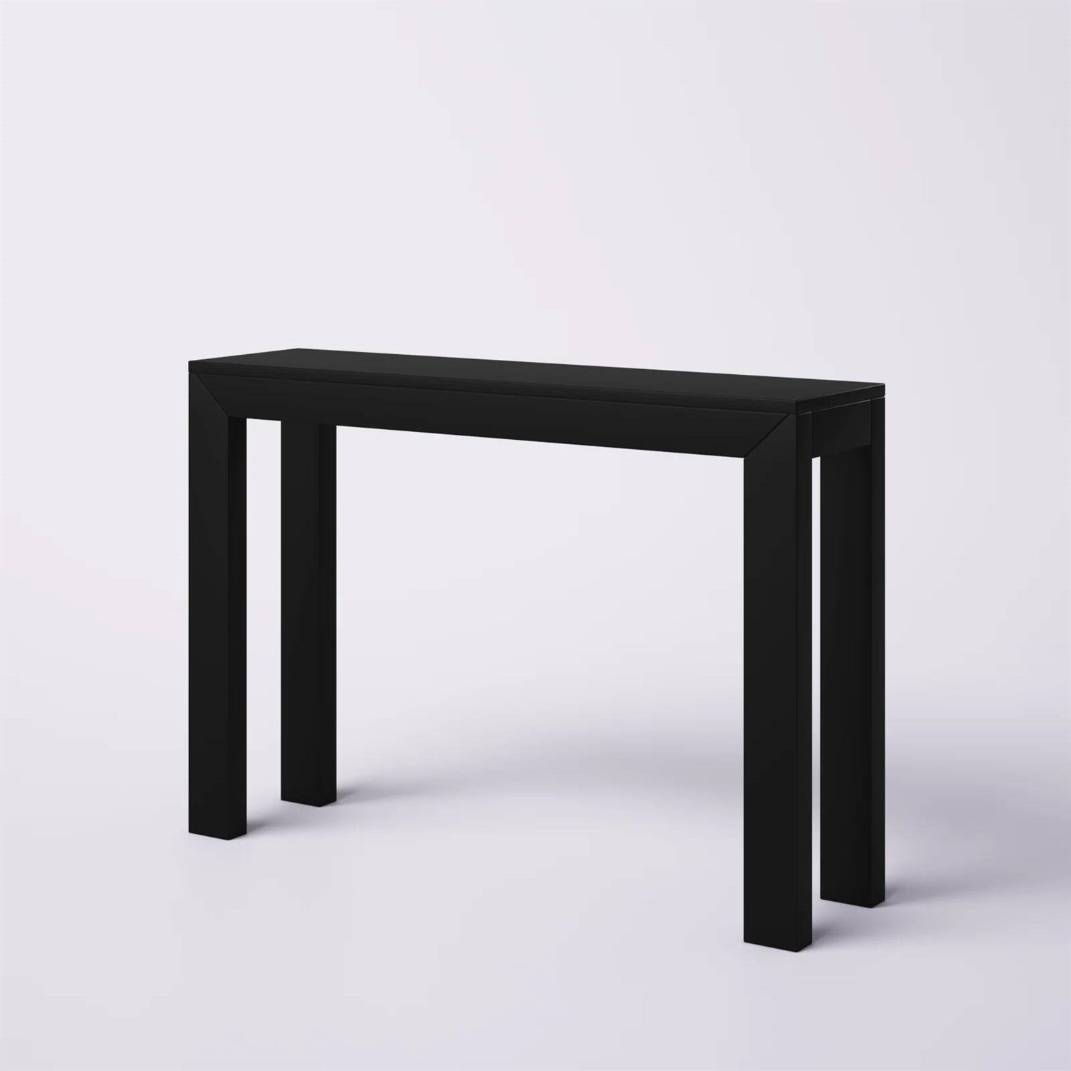 Solid Wood Modern Accent Console Table / Sofa Table in Black Finish-4