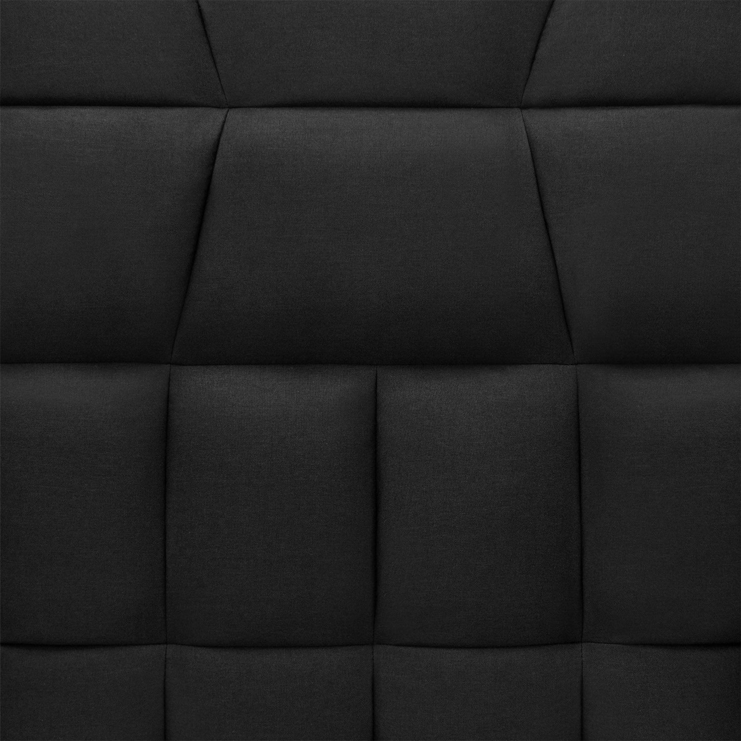 Plush Black Split-Back Design Convertible Linen Tufted Futon w/ 2 Pillows-3