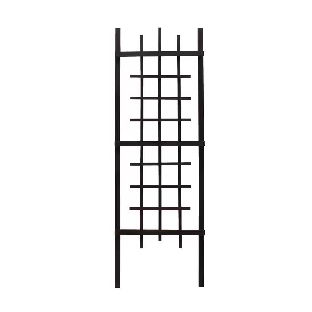 72-inch Modern Garden Trellis in Black Wood Finish-0