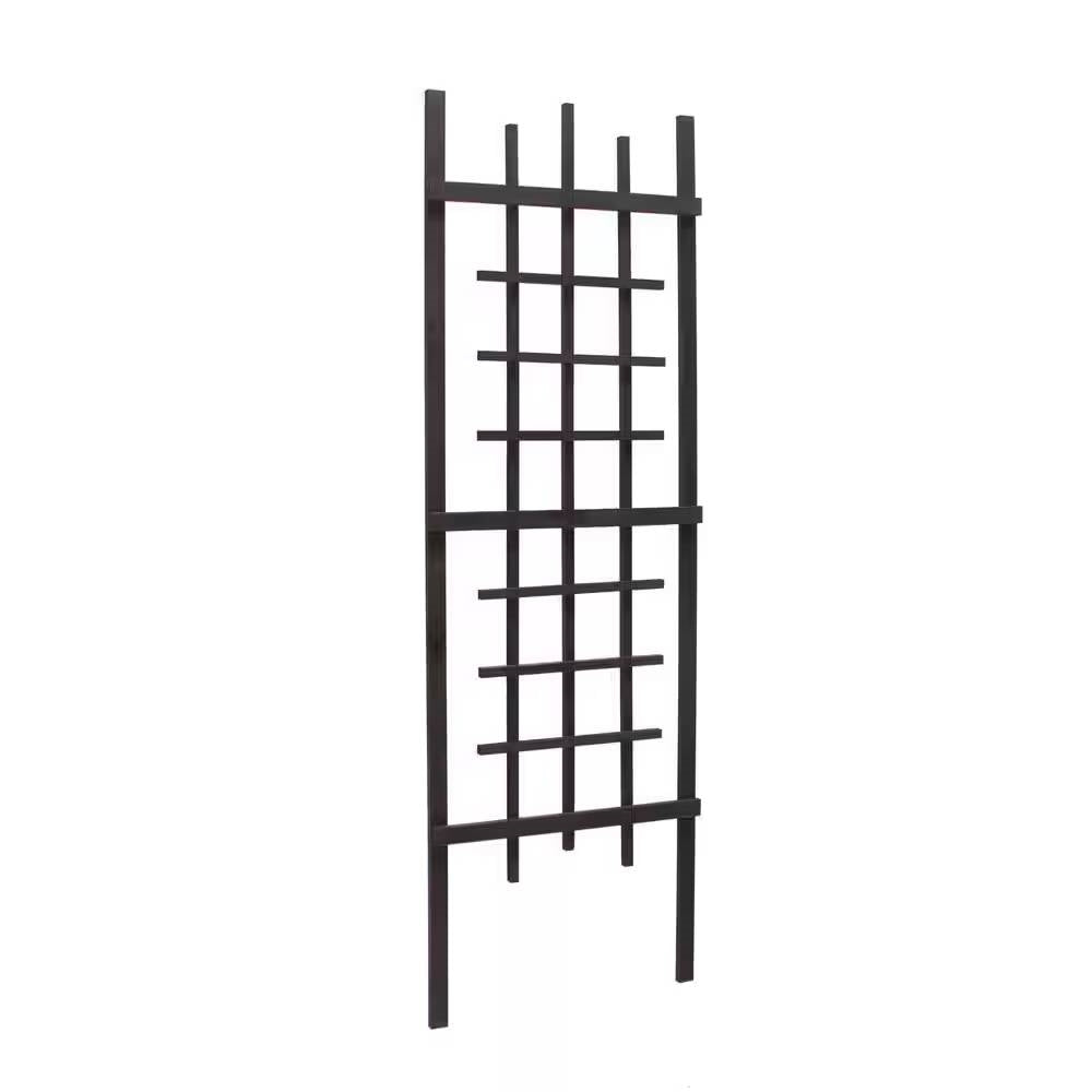 72-inch Modern Garden Trellis in Black Wood Finish-2