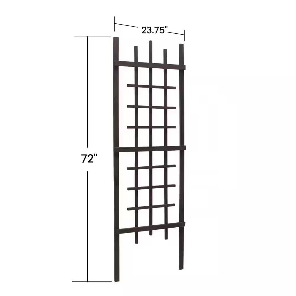 72-inch Modern Garden Trellis in Black Wood Finish-4