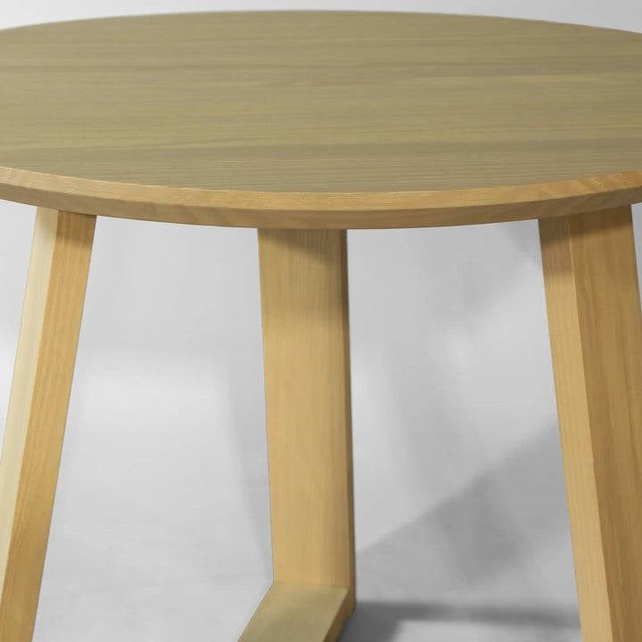 36 Inch Round Scandinavian Solid Wood Dining Table in Blonde-3