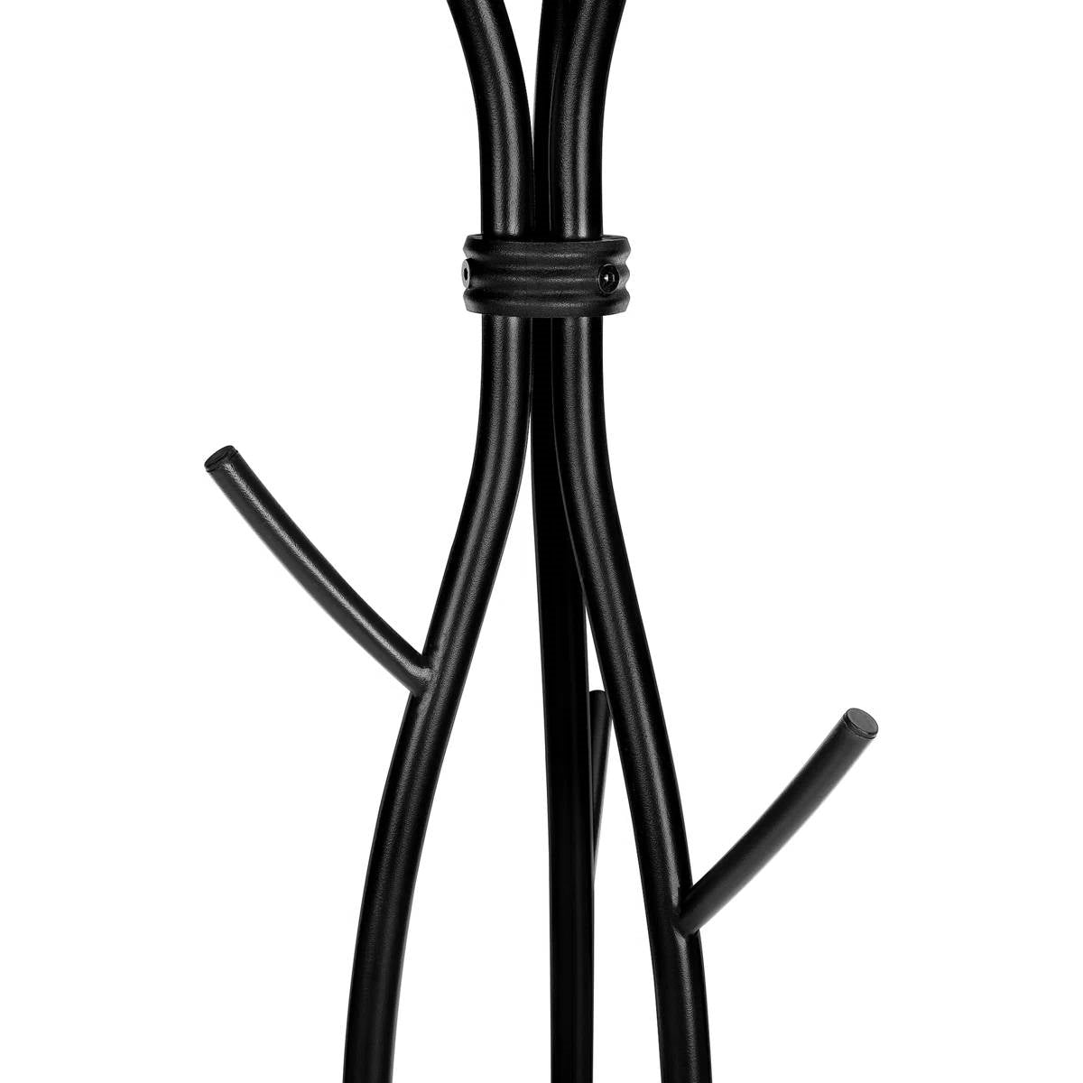 74-inch Freestanding Black Metal Coat Rack Entryway Hall Tree Umbrella Stand-4