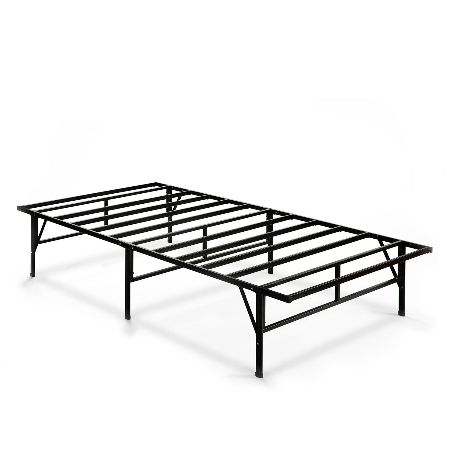 Twin XL Sturdy Metal Platform Bed Frame in Black-0