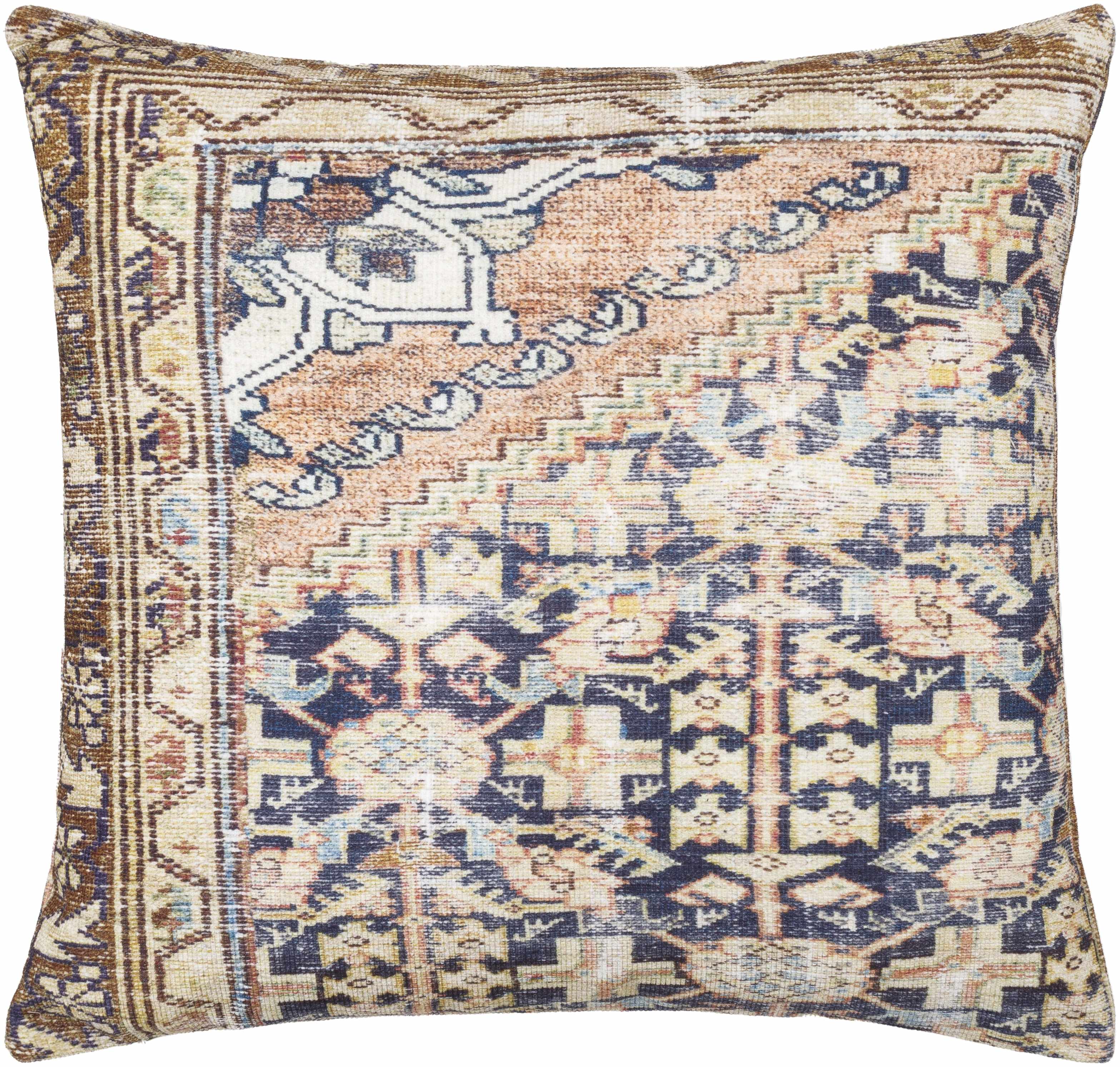 Benito Traditional Rug Design Throw Pillow-4