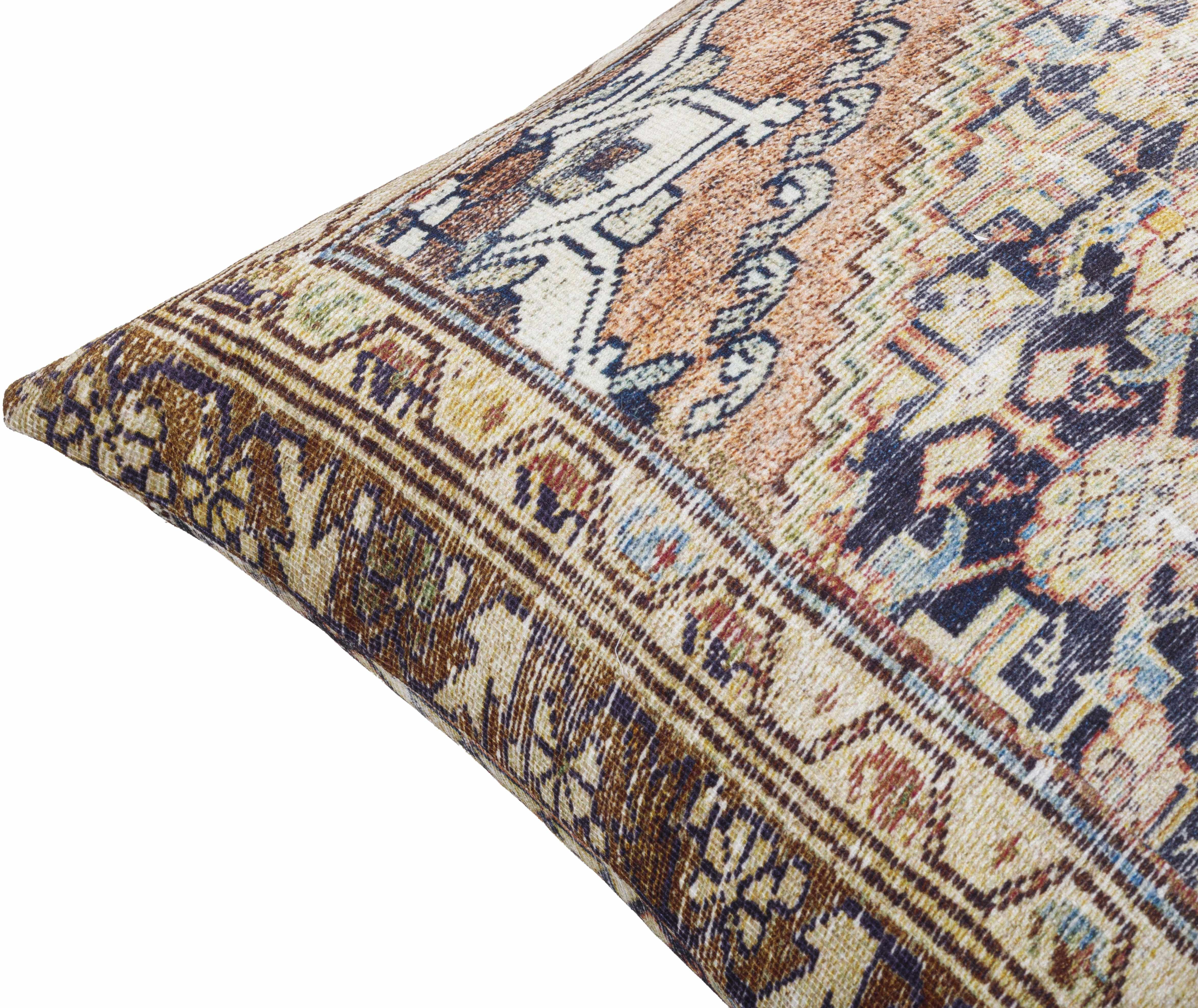 Benito Traditional Rug Design Throw Pillow-2