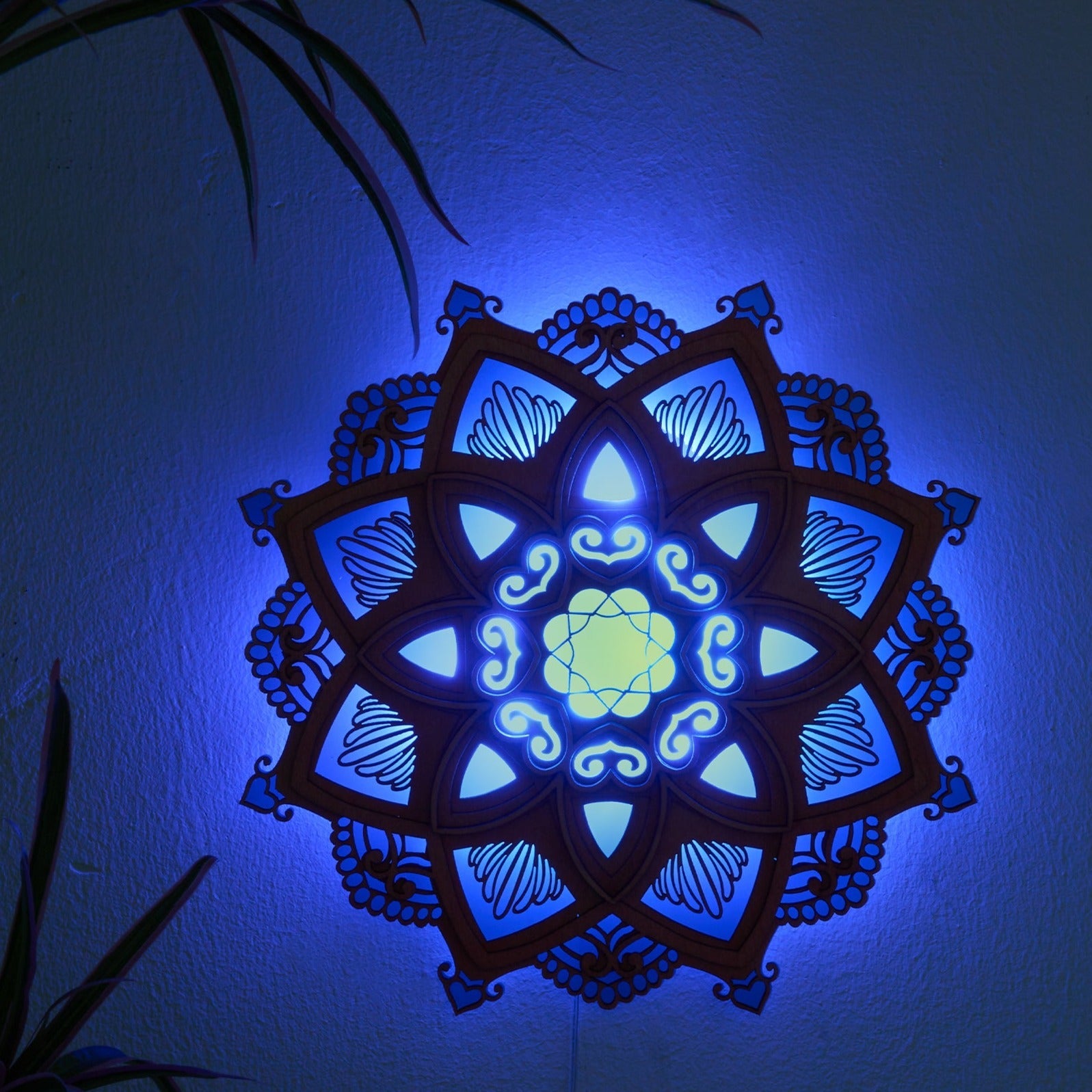 Lotus Mandala Yoga Wall Lamp-0