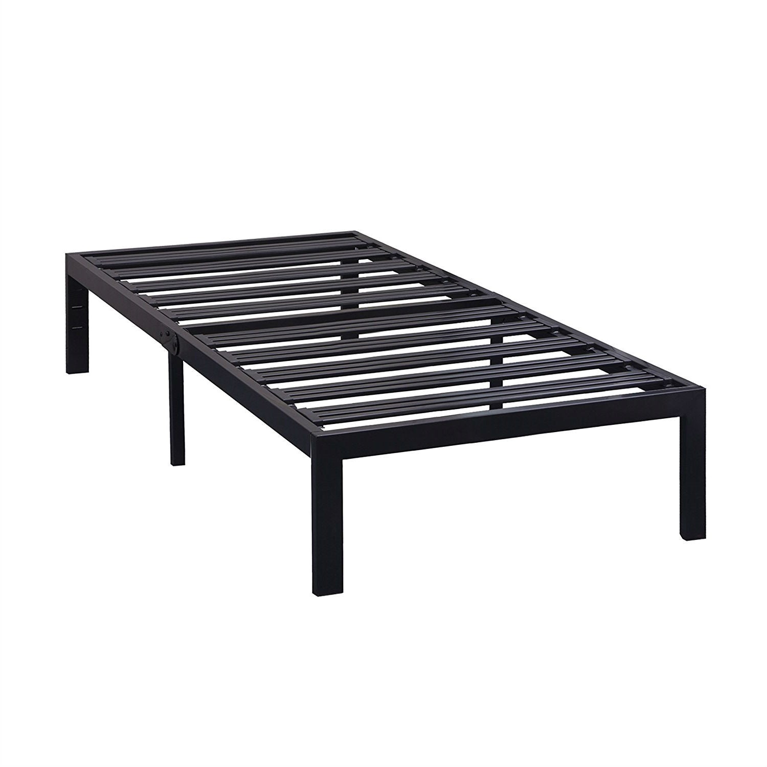 Twin size Heavy Duty Metal Platform Bed Frame with Wide Steel Slats-0