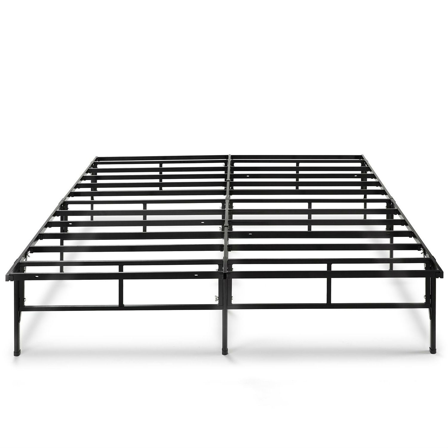 Queen size Sturdy Black Metal Platform Bed Frame-1