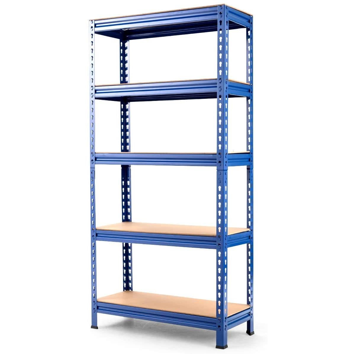 Heavy Duty 60 inch Adjustable 5-Shelf Metal Storage Rack in Navy Blue-0