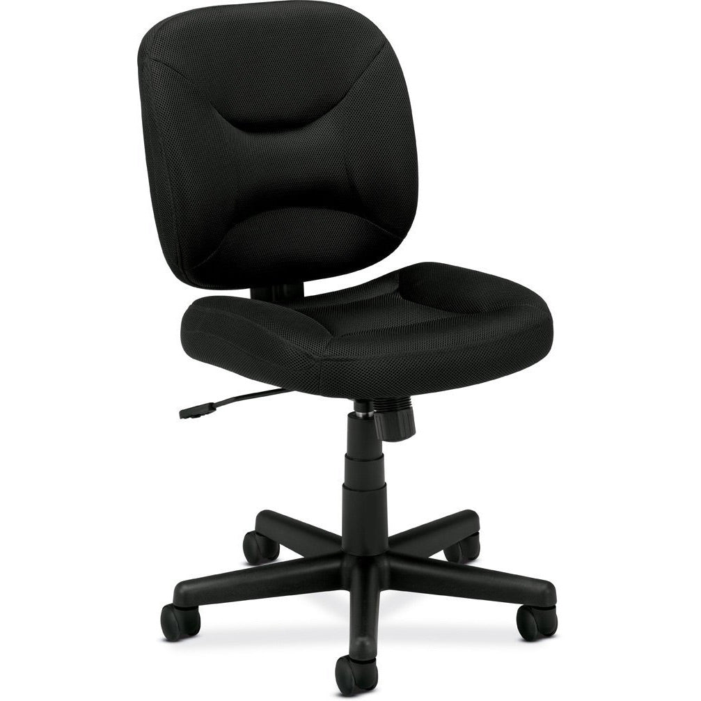 Black Task Chair Office Chair with Padded Seat-0