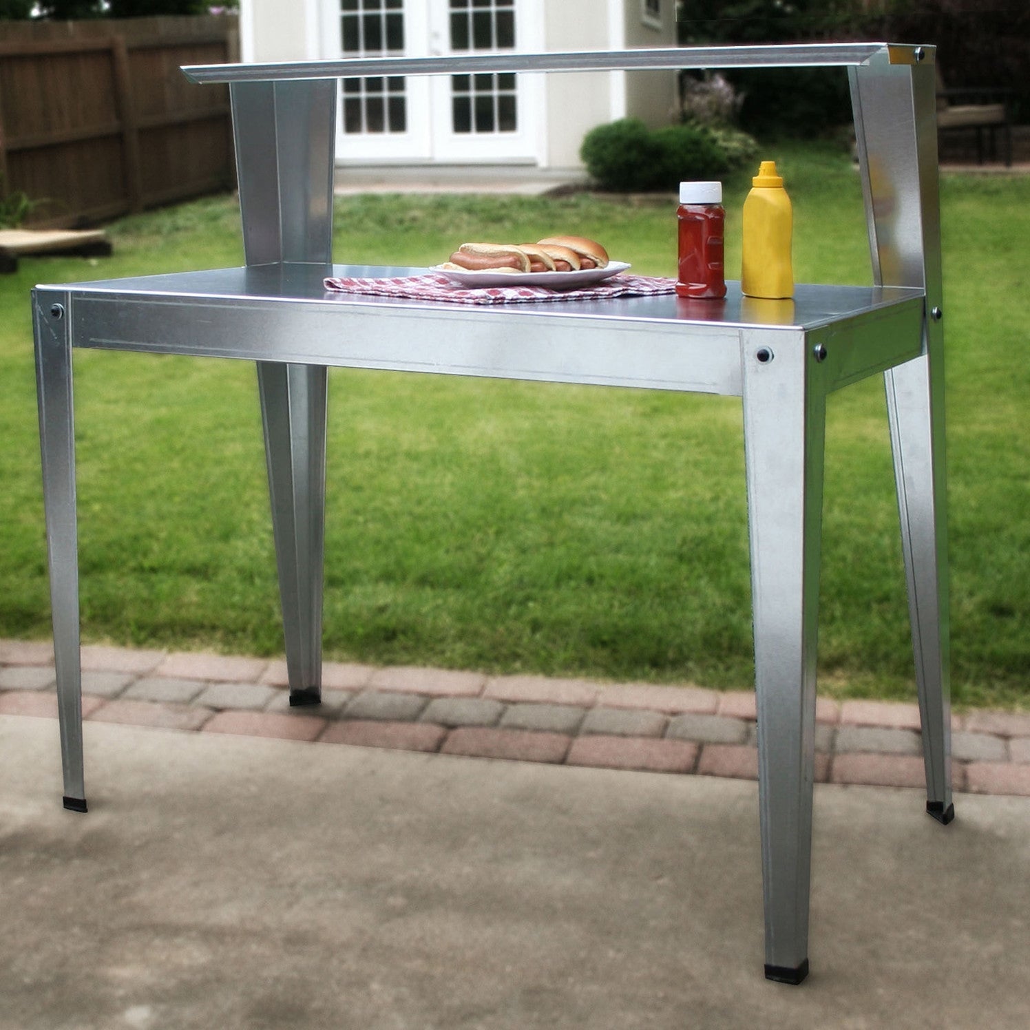 24 x 44 inch Galvanized Steel Top Utility Table Workbench Potting Bench-1