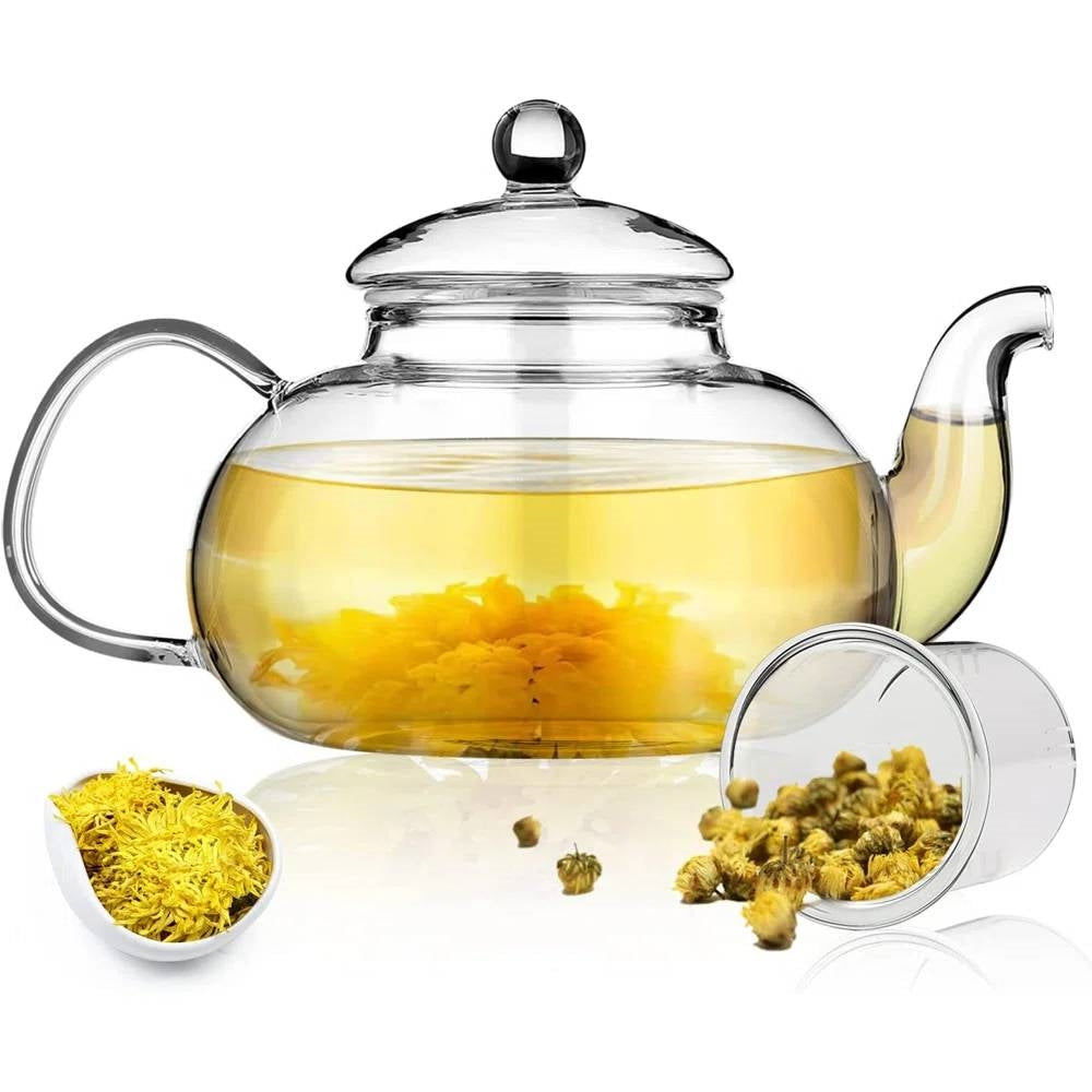 1,000 ml/33.8 oz Glass Teapot with Detachable Infuser-0