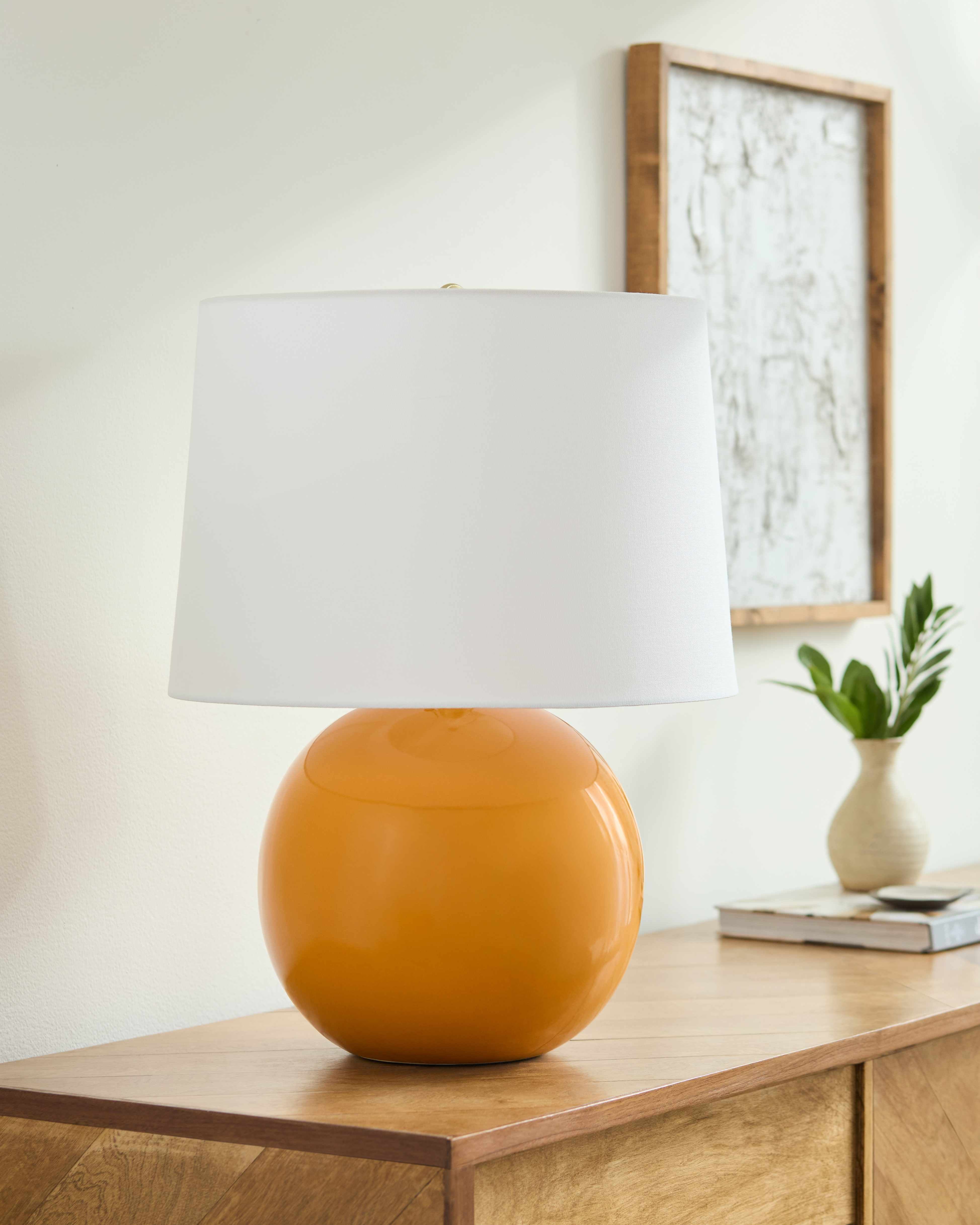 Bhadravati Orange Table Lamp-0