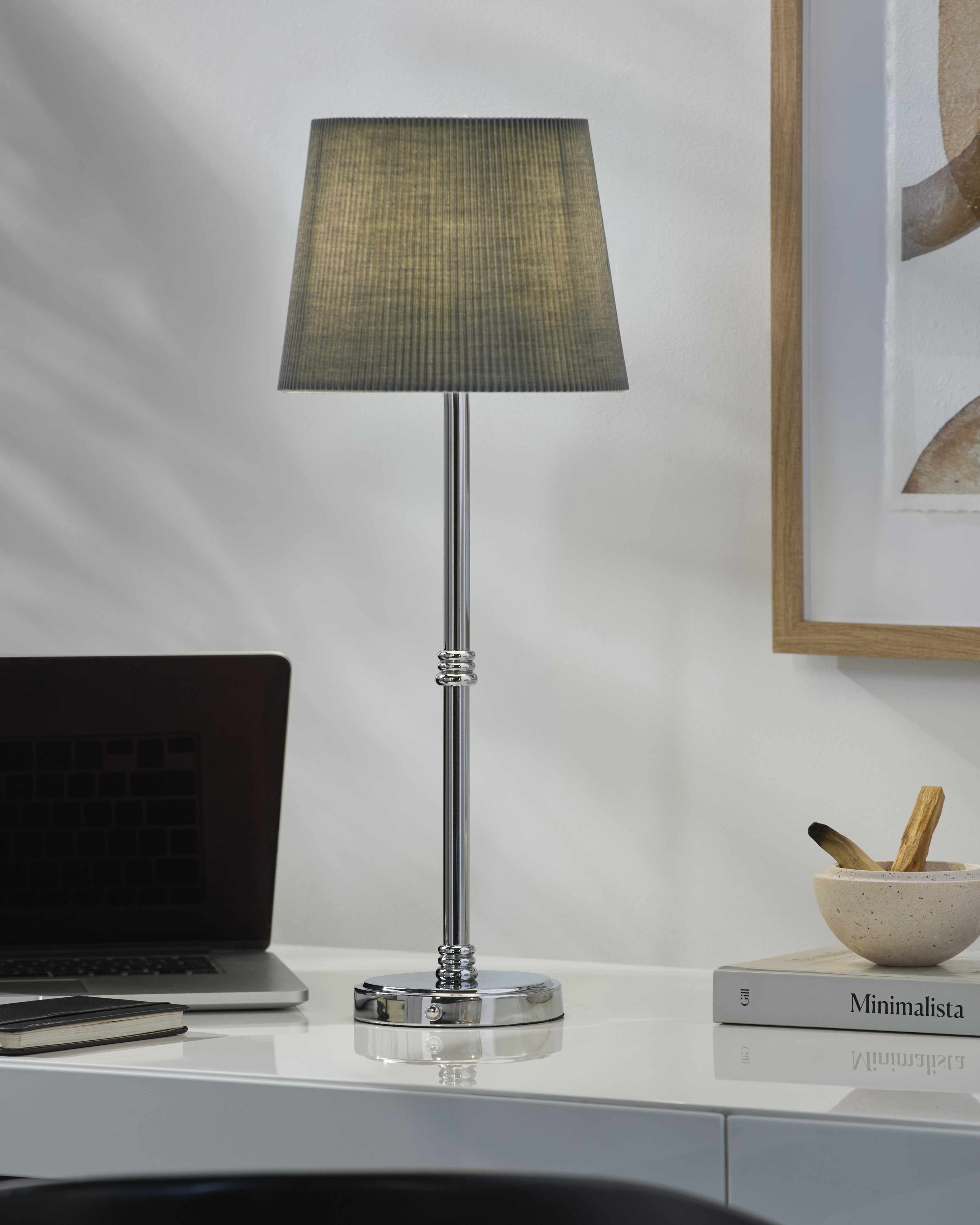 Baijiantan Metallic - Nickel Table Lamp-0