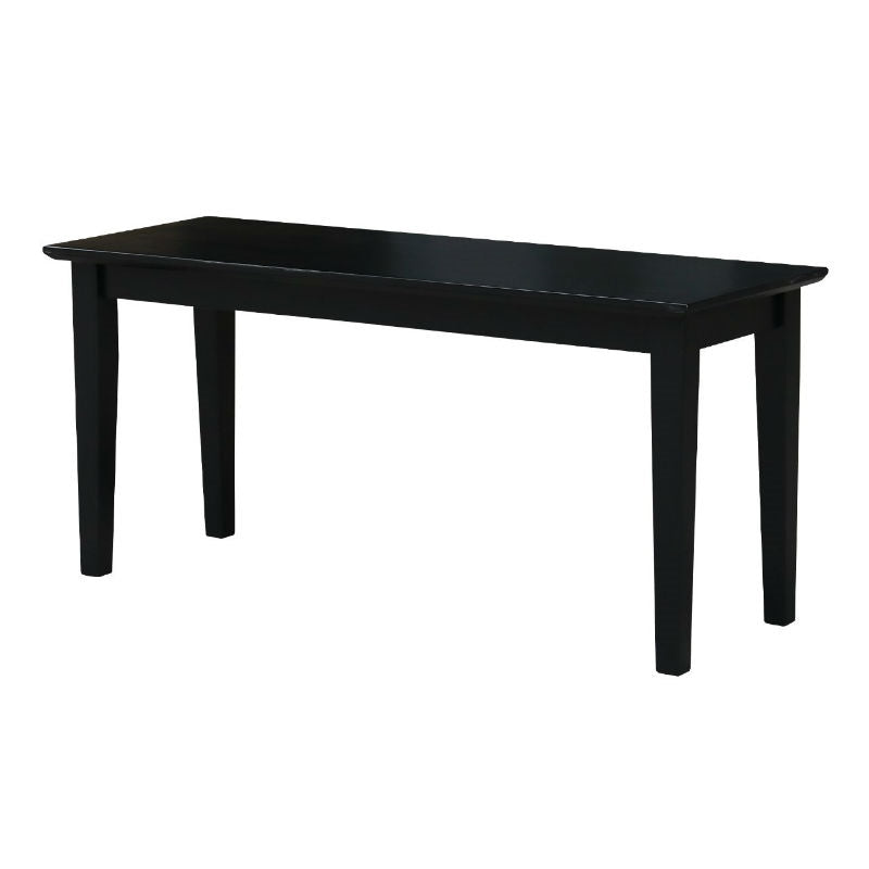 Solid Wood Entryway Accent Bench in Black Finish-0