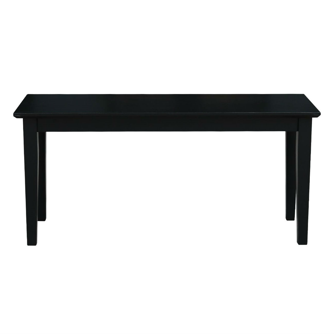 Solid Wood Entryway Accent Bench in Black Finish-1