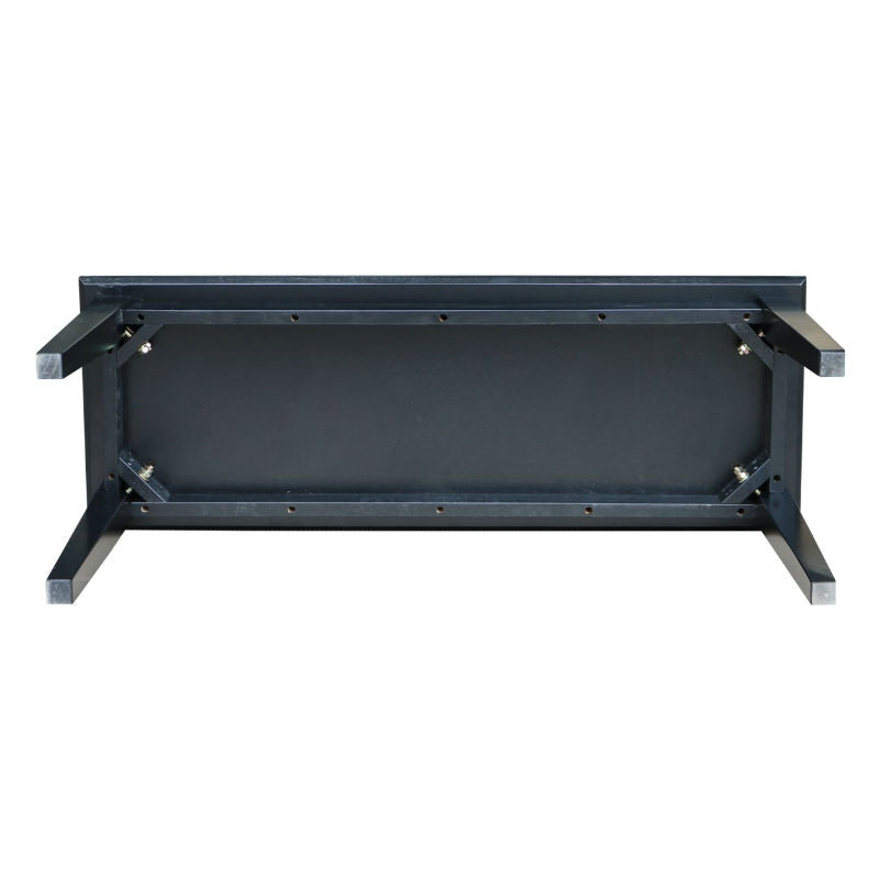 Solid Wood Entryway Accent Bench in Black Finish-3