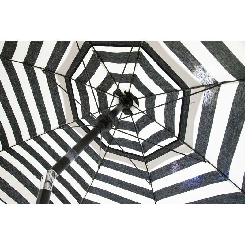 6 Foot Black White Stripe Drape Umbrella Manual Lift with Tilt-1