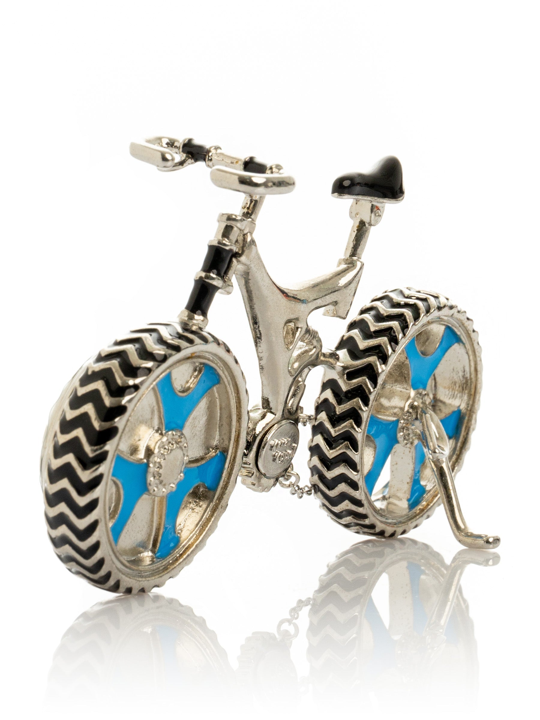 Bicycle clock with Blue crystals-4