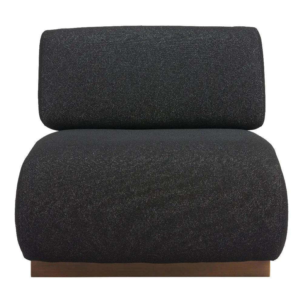 Barsa Black Armless Accent Chair