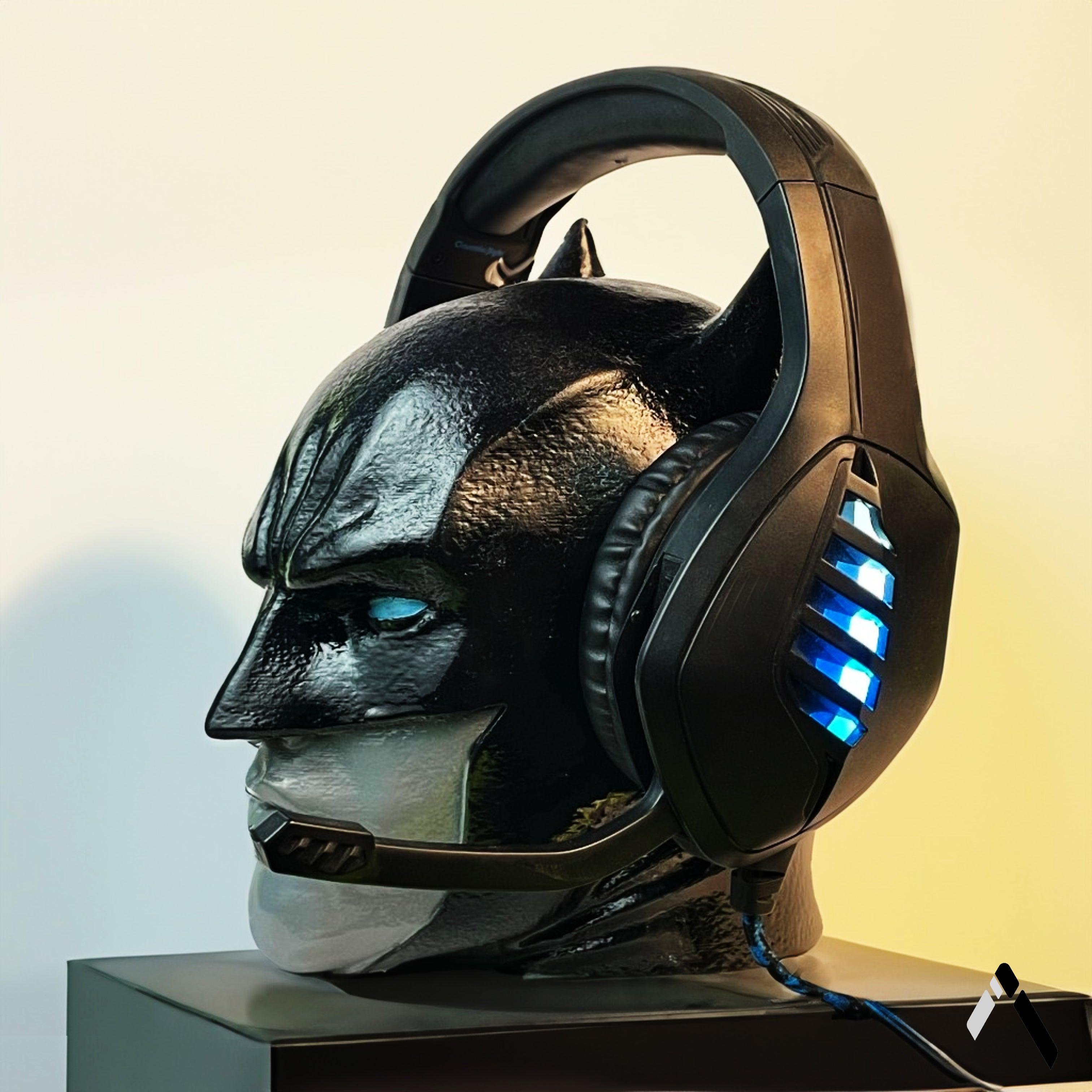 Batman Head Statue & Headphone Stand-0