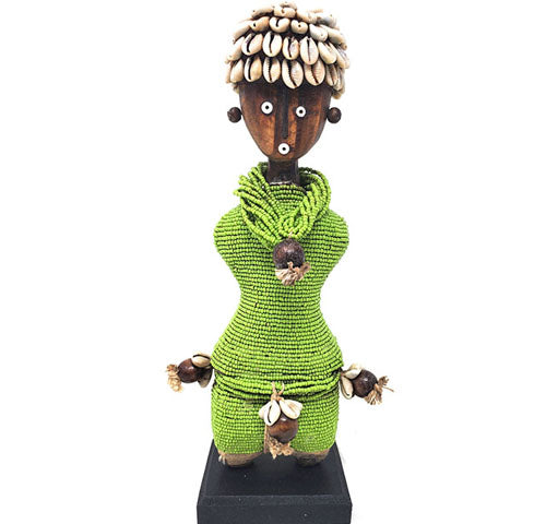 Beaded Namji Doll 28 Lime Green-0