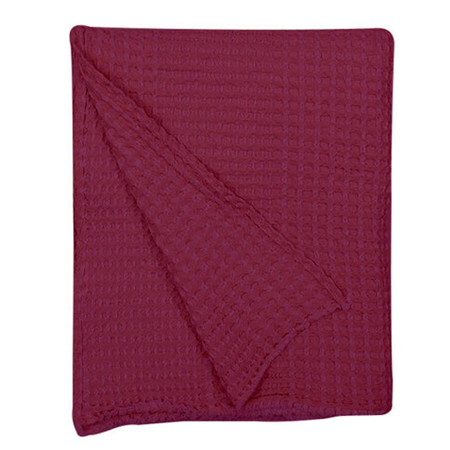 Berry - Waffle Weave Throw Blanket | Super Soft | Pre-Washed | Pure Linen, Linen Cotton Mix or Pure Cotton Fabric-2