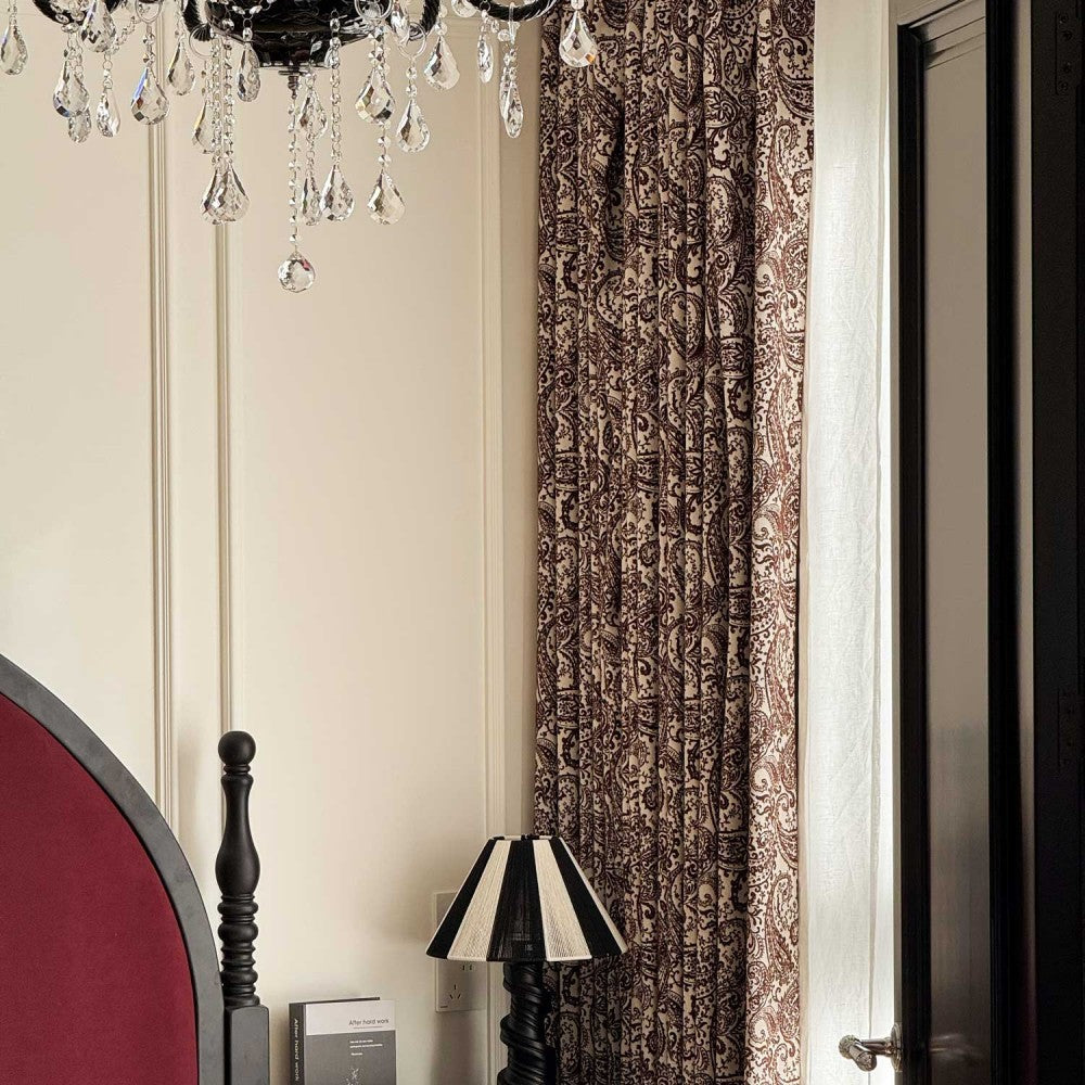 Beverly Classic Room Darkening Paisley Curtains