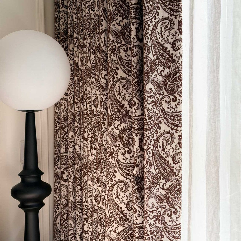 Beverly Classic Room Darkening Paisley Curtains