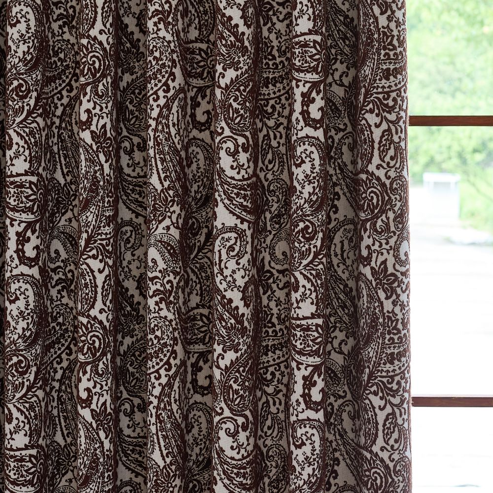 Beverly Classic Room Darkening Paisley Curtains