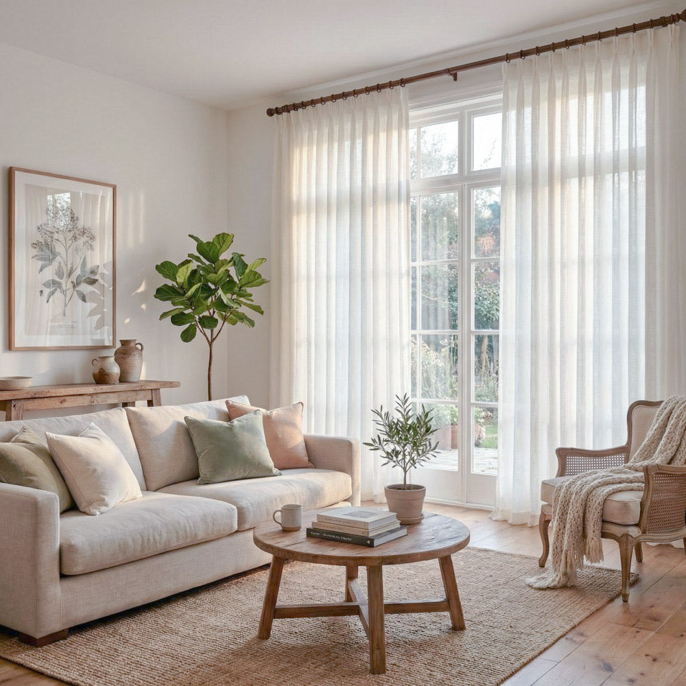 Bianca Soft Wool Custom Sheer Curtains