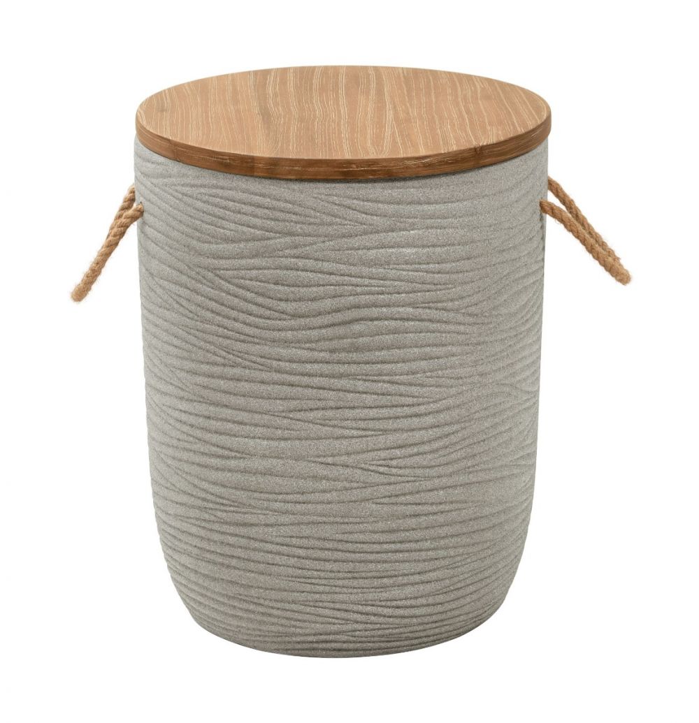 Biban Natural Wood Top Side Table